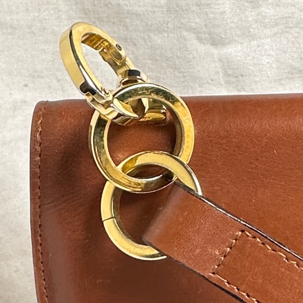 Salvatore Ferragamo Vintage Cognac Leather Flap Shoulder Crossbody Bag - Picture 7 of 16